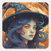 Halloween Theme Square Sticker (Vorderseite)