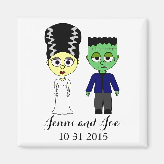 Halloween Theme Wedding Magnet (Vorne)