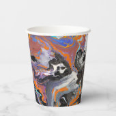 Halloween Themed Abstrakt Art Pappbecher (Rückseite)