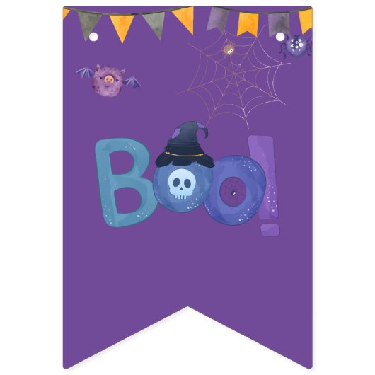 Halloween Themed Baby Dusche Niedliches Party Wimpelkette (Zweite Fahne)