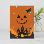 Halloween Themed Baby Shower Invite Dankeskarte (Stehend Vorderseite)