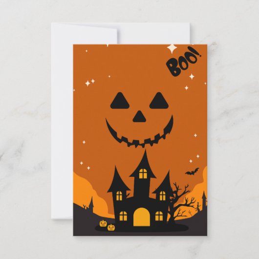 Halloween Themed Baby Shower Invite Dankeskarte (Vorderseite)
