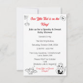 Halloween Themed Baby Shower Invite Dankeskarte (Rückseite)