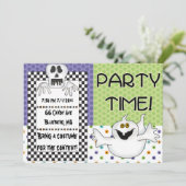 Halloween Themed Einladung (Stehend Vorderseite)