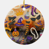 Halloween themed for Siamese Cat Lovers Keramik Ornament (Hinten)