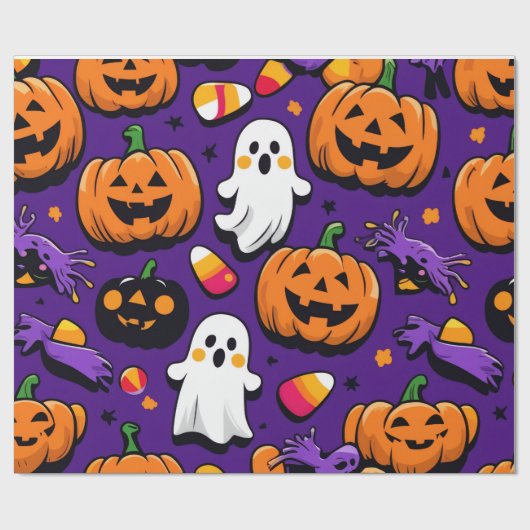 Halloween Themed Geschenkpapier (Flach)
