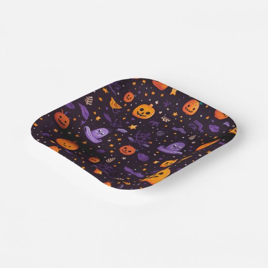 Halloween Themed Pappteller (Gewinkelt)