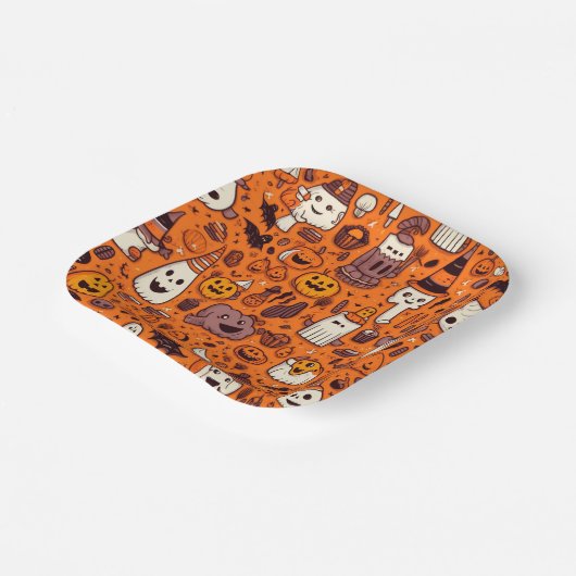 Halloween Themed Pappteller (Gewinkelt)