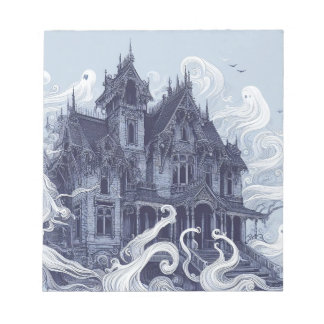 Halloween Themed Spooky Spuk Mansion Notizblock