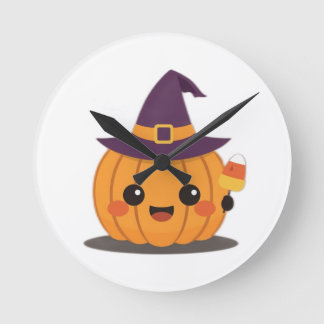 Halloween themed wall clock runde wanduhr