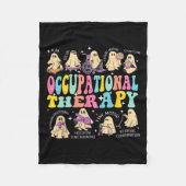 Halloween-Therapeut Spooky Ot Fleecedecke (Vorderseite)