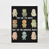 Halloween They Did The Math They Did The Monster M Karte (Vorderseite)