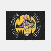 Halloween Thick Thighs Witchy Vibes Fleecedecke (Vorderseite (Horizontal))
