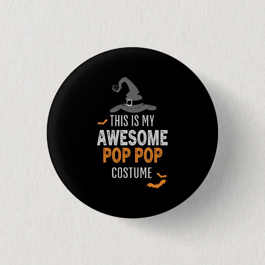 Halloween This is My Awesome Pop Birthday Button (Vorderseite)
