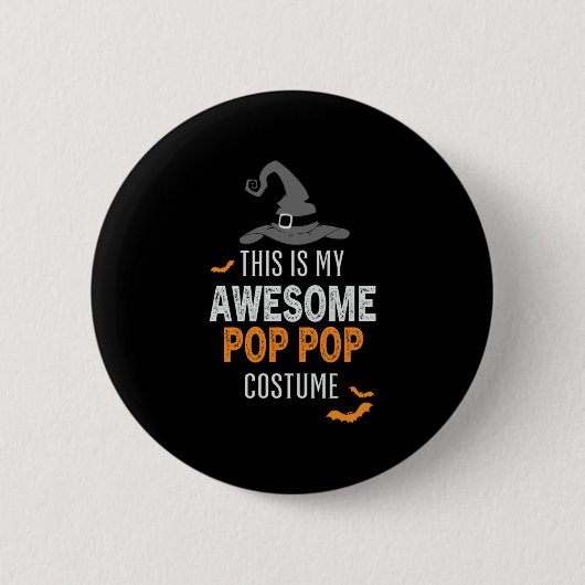 Halloween This is My Awesome Pop Birthday Button (Vorderseite)
