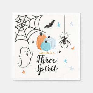 Halloween Three Spirit 3. Geburtstag Blue Pumpkins Serviette