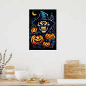 Halloween Thrills mit diesem glühend Mit Augen Ske Poster (Küche)