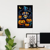 Halloween Thrills mit diesem glühend Mit Augen Ske Poster (Heimbüro)