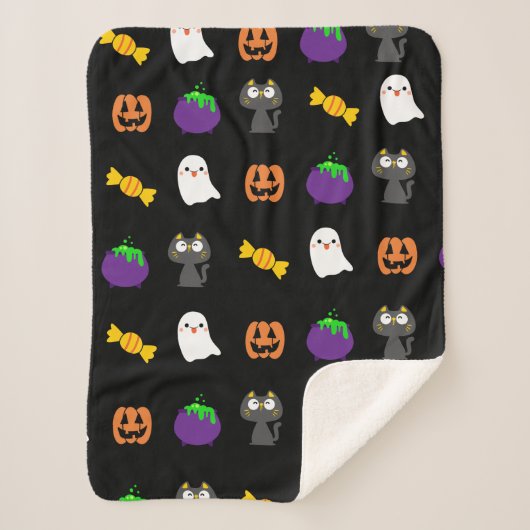 Halloween Throw Blanket Sherpadecke (Vorderseite)