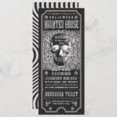 Halloween-Ticket-Einladungen im Spuk Haus v.3 Einladung (Vorne/Hinten)