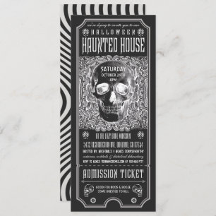Halloween-Ticket-Einladungen im Spuk Haus v.3 Einladung