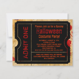 Halloween-Ticket für den Spritzer Papier Einladung