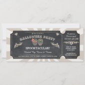 Halloween Ticket Sugar Skulls Party Spooky Event Einladung (Vorderseite)
