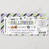 Halloween Ticket Voucher - Überraschungsgeschenk-T Einladung (Vorne/Hinten)