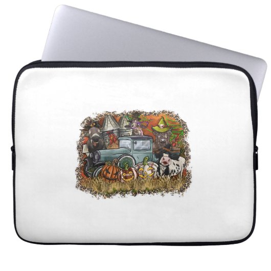 Halloween-Tier Laptopschutzhülle (Vorderseite)
