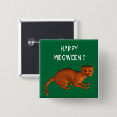 Halloween Tiger Cat Button (Vorne & Hinten)