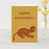 Halloween Tiger Cat Karte (Gelbe Blume)