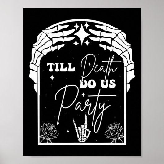 Halloween Til Death Do Us Party Chelorette Matchin Poster (Vorne)