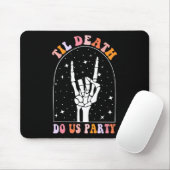 Halloween Til Death Do us Party Retro Bachelorette Mousepad (Mit Mouse)