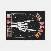 Halloween Til Death Do Us Party Retro Chelorette Fleecedecke (Vorderseite (Horizontal))