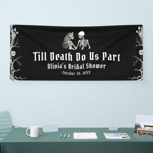 Halloween Till Death Do us Part Brautparty Banner (Messe)