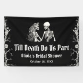 Halloween Till Death Do us Part Brautparty Banner (Horizontal)