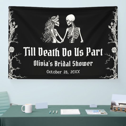 Halloween Till Death Do us Part Brautparty Banner (Messe)