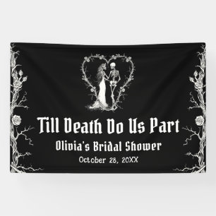 Halloween Till Death Do us Part Brautparty Banner