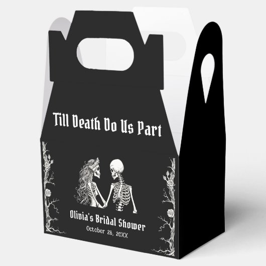 Halloween Till Death Do us Part Brautparty Geschenkschachtel (Geöffnet)