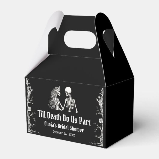 Halloween Till Death Do us Part Brautparty Geschenkschachtel (Vorderseite)