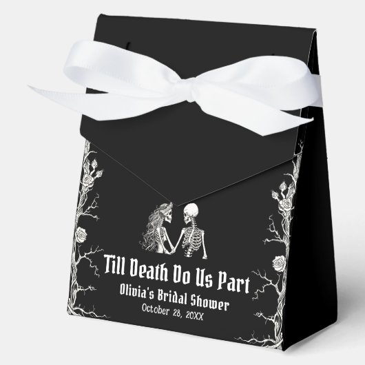 Halloween Till Death Do us Part Brautparty Geschenkschachtel (Vorderseite)