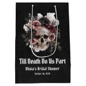 Halloween Till Death Do us Part Brautparty Mittlere Geschenktüte (Rückseite)