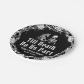 Halloween Till Death Do us Part Brautparty Pappteller (Schrägansicht)