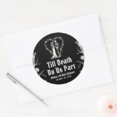 Halloween Till Death Do us Part Brautparty Runder Aufkleber (Umschlag)