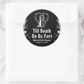 Halloween Till Death Do us Part Brautparty Runder Aufkleber (Tasche)