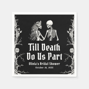 Halloween Till Death Do us Part Brautparty Serviette