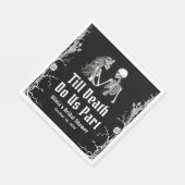 Halloween Till Death Do us Part Brautparty Serviette (Ecke)