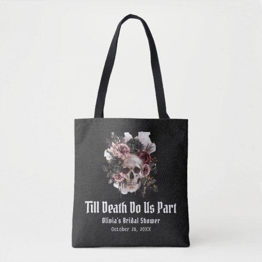 Halloween Till Death Do us Part Brautparty Tasche (Vorderseite)