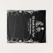 Halloween Till Death Do us Part Brautparty Wandteppich (Vorderseite (Horizontal))