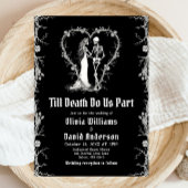 Halloween Till Death Do us Part Gothic Wedding Einladung